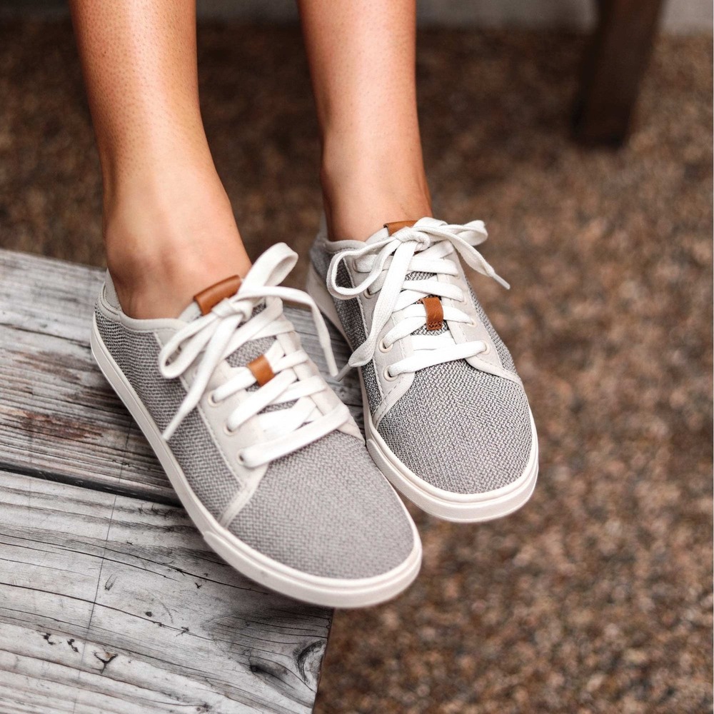 OluKai Pehuea Li Womens 11 Sneakers Tapa / White Sand‎ Mesh Lace Up 20379-2020